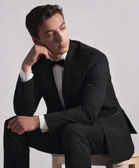 Black Peak Lapel Tuxedo Images 